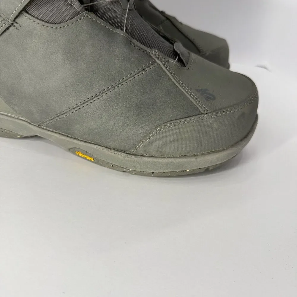 K2 Maysis Snowboard Boots Mens 11 BOA Suede Flex Feel Intuition Foam Gray Logo